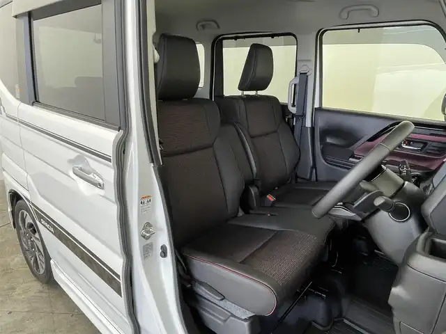スズキ スペーシア カスタム HYBRID XS ターボ 群馬県 2024(令6)年 0.2万km ピュアホワイトパール/ブラック2トーン 純正ナビ　全方位　アダプティブクルーズコントロール　衝突軽減　両側パワースライドドア　ビルトインＥＴＣ　レーンアシスト　アイドリングストップ　シートヒーター　スマートキー　プッシュスタート　禁煙車