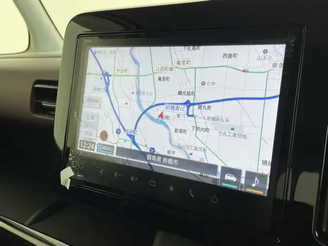 スズキ スペーシア カスタム HYBRID XS ターボ 群馬県 2024(令6)年 0.2万km ピュアホワイトパール/ブラック2トーン 純正ナビ　全方位　アダプティブクルーズコントロール　衝突軽減　両側パワースライドドア　ビルトインＥＴＣ　レーンアシスト　アイドリングストップ　シートヒーター　スマートキー　プッシュスタート　禁煙車