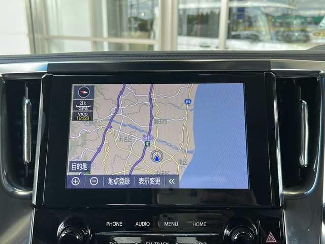 トヨタ アルファード S Cパッケージ 静岡県 2021(令3)年 2.6万km ブラック 純正ナビ/・FM/AM/・CD/DVD/・USB/・Bluetooth/・Miracast/・フルセグTV/主要装備/・フリップダウンモニター/・ブラックレザー/・ツインサンルーフ/・パワーバックドア/・ステアリングヒーター/・ビルトインＥＴＣ/・プリクラッシュセーフティ/・運転席+助手席シートヒーター/・運転席+助手席ベンチレーション/・運転席+助手席パワーシート/・オートハイビーム/・MTモード付AT/・ビルトインETC2.0/・AC100V100W電源