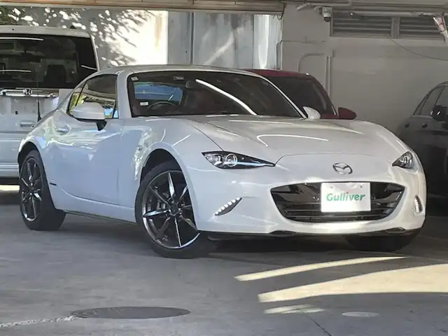 マツダ ロードスター ＲＦ 100周年特別記念車 愛知県 2020(令2)年 3.6万km スノーフレイクホワイトパールマイカ 保証書/取扱説明書/純正ナビ/純正アルミホイール　17インチ/フルセグ/CD/DVD/Bluetooth/AM/FM/バックカメラ/クルーズコントロール/スマートシティブレーキ/車線逸脱アラート/ブラインドスポットモニター/コーナーセンサー/前方ドライブレコーダー/パドルシフト/オートライト/LEDライト/運転席・助手席シートヒータ/ワインレッドレザーシート
