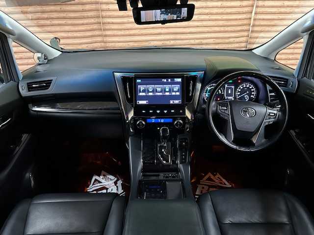 トヨタ アルファードハイブリット SR 道央・札幌 2018(平30)年 4.5万km スパークリングブラックパールクリスタルシャイン 【2510017353】/４ＷＤ　/モデリスタエアロ　/１０インチナビ　/フルセグＴＶ　/バックカメラ　/トヨタセーフティセンス　/両側電動スライドドア　/デジタルインナーミラー　/純正１７インチアルミホイール　/黒革シート　/エアシート　/ＥＴＣ/LEDヘッドライト