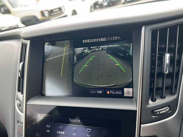 日産 スカイライン 400R 大阪府 2021(令3)年 3.3万km ダークメタルグレー １オーナー　衝突軽減システム　純正ナビ　全方位カメラ　フルセグＴＶ　ＣＤ　ＤＶＤ　ＢＴ　黒レザーシート　パワーシート　シートメモリ　シートヒーター　パドルシフト　レーダークルコン　ＥＴＣ２．０　ＬＥＤヘッドライト　ドライブレコーダー　プッシュスタート　スマートキー　取扱説明書　保証書　純正アルミホイール　純正フロアマット　