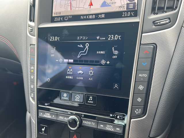 日産 スカイライン 400R 大阪府 2021(令3)年 3.3万km ダークメタルグレー １オーナー　衝突軽減システム　純正ナビ　全方位カメラ　フルセグＴＶ　ＣＤ　ＤＶＤ　ＢＴ　黒レザーシート　パワーシート　シートメモリ　シートヒーター　パドルシフト　レーダークルコン　ＥＴＣ２．０　ＬＥＤヘッドライト　ドライブレコーダー　プッシュスタート　スマートキー　取扱説明書　保証書　純正アルミホイール　純正フロアマット　