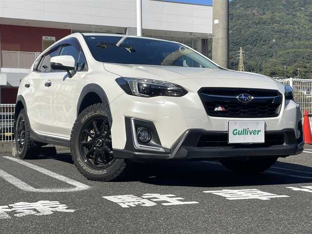 スバル インプレッサ ＸＶ 2．0i－S アイサイト 長崎県 2019(平31)年 3.6万km クリスタルホワイトP 純正SDナビDIATONESOUND/（フルセグ、AM、FM、BTオーディオ、CD）/バックカメラ/サイドカメラ/ステアリングスイッチ/MT付きAT/パドルシフト/DN席パワーシート/LDA/アイサイト/RAB/BSM/SRH/追従クルーズコントロール/電子サイドブレーキ/アイドリングストップ/オートライト/ETC/純正フロアマット/ドアバイザー/LED　Liner/ブロックタイヤ　GEOLANDAR X-AT/社外AW　AZsports/取扱説明書/保証書