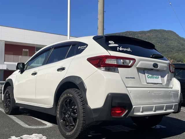 スバル インプレッサ ＸＶ 2．0i－S アイサイト 長崎県 2019(平31)年 3.6万km クリスタルホワイトP 純正SDナビDIATONESOUND/（フルセグ、AM、FM、BTオーディオ、CD）/バックカメラ/サイドカメラ/ステアリングスイッチ/MT付きAT/パドルシフト/DN席パワーシート/LDA/アイサイト/RAB/BSM/SRH/追従クルーズコントロール/電子サイドブレーキ/アイドリングストップ/オートライト/ETC/純正フロアマット/ドアバイザー/LED　Liner/ブロックタイヤ　GEOLANDAR X-AT/社外AW　AZsports/取扱説明書/保証書