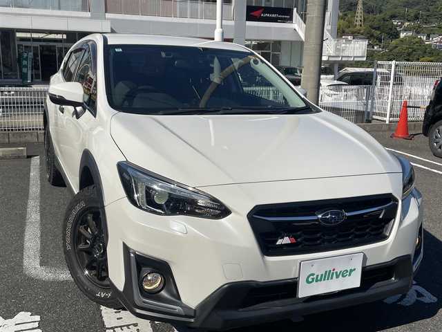 スバル インプレッサ ＸＶ 2．0i－S アイサイト 長崎県 2019(平31)年 3.6万km クリスタルホワイトP 純正SDナビDIATONESOUND/（フルセグ、AM、FM、BTオーディオ、CD）/バックカメラ/サイドカメラ/ステアリングスイッチ/MT付きAT/パドルシフト/DN席パワーシート/LDA/アイサイト/RAB/BSM/SRH/追従クルーズコントロール/電子サイドブレーキ/アイドリングストップ/オートライト/ETC/純正フロアマット/ドアバイザー/LED　Liner/ブロックタイヤ　GEOLANDAR X-AT/社外AW　AZsports/取扱説明書/保証書