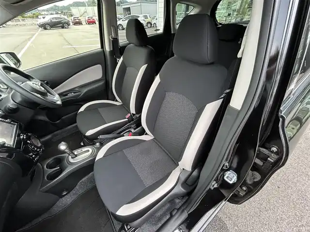 日産 ノート X DIG－S 愛媛県 2018(平30)年 0.4万km スーパーブラック 純正7型ナビ(AM/FM/CD/BT/フルセグTV)/バックカメラ/ドライブレコーダー/アイドリングストップ/エマージェンシーブレーキ/LEDヘッドライト/車線逸脱防止装置/ステアリングリモコン/電格ミラー/ETC/オートライト/シガーソケット/純正ホイールキャップ/現状サマー(鉄)(185/70/R14)/BRIDGESTONE EcoPia NH200