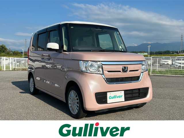 ホンダ Ｎ ＢＯＸ G L ターボ ホンダセンシング 富山県 2020(令2)年 4.5万km プレミアムピンクP ワンオーナー/純正ナビ/フルセグ/Bluetooth/CD/DVD/USB/AUX)/バックカメラ/Honda SENSING/・衝突軽減ブレーキ〈CMBS〉/・誤発進抑制機能/・歩行者事故低減ステアリング/・先行車発進お知らせ機能/・標識認識機能/・路外逸脱抑制機能/・ACC〈アダプティブ・クルーズ・コントロール〉/・LKAS〈車線維持支援システム〉/・後方誤発進抑制機能/・オートハイビーム/両側パワースライドドア/運転席＆助手席シートヒーター/ETC/前後ドライブレコーダー/パドルシフト/エンジンスターター機能付きスマートキー/スペアキー２本