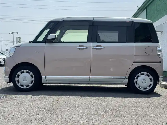 ダイハツ ムーヴ キャンバス G メイクアップ SA Ⅲ 徳島県 2018(平30)年 2.7万km パールホワイトⅢ/ライトローズマイカメタリックⅡ 2トーン 純正9インチナビ/　フルセグ/BT/CD/DVD/HDMI/バックカメラ/両側パワースライドドア/衝突被害軽減ブレーキ(スマートアシストIII)/前後ドライブレコーダー/LEDヘッドライト/オートライト/オートハイビーム/フォグランプ/純正フロアマット/プッシュスタート/スマートキー