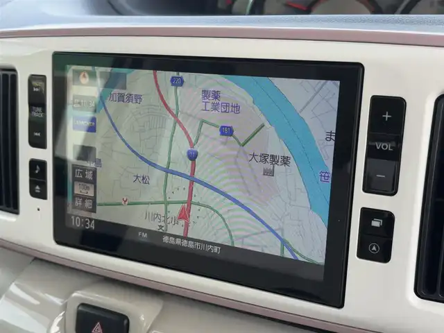 ダイハツ ムーヴ キャンバス G メイクアップ SA Ⅲ 徳島県 2018(平30)年 2.7万km パールホワイトⅢ/ライトローズマイカメタリックⅡ 2トーン 純正9インチナビ/　フルセグ/BT/CD/DVD/HDMI/バックカメラ/両側パワースライドドア/衝突被害軽減ブレーキ(スマートアシストIII)/前後ドライブレコーダー/LEDヘッドライト/オートライト/オートハイビーム/フォグランプ/純正フロアマット/プッシュスタート/スマートキー