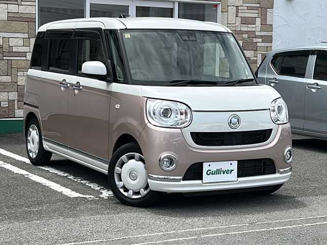 ダイハツ ムーヴ キャンバス G メイクアップ SA Ⅲ 徳島県 2018(平30)年 2.7万km パールホワイトⅢ/ライトローズマイカメタリックⅡ 2トーン 純正9インチナビ/　フルセグ/BT/CD/DVD/HDMI/バックカメラ/両側パワースライドドア/衝突被害軽減ブレーキ(スマートアシストIII)/前後ドライブレコーダー/LEDヘッドライト/オートライト/オートハイビーム/フォグランプ/純正フロアマット/プッシュスタート/スマートキー