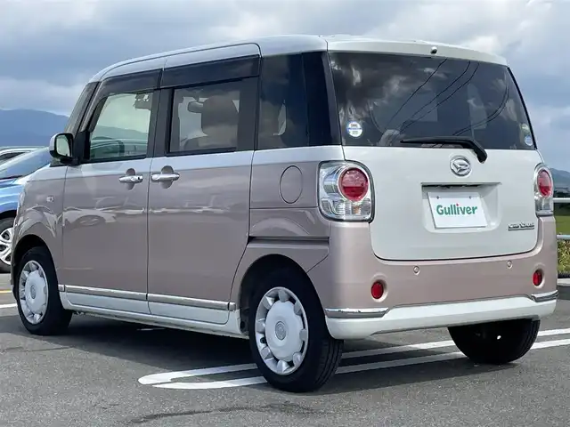 ダイハツ ムーヴ キャンバス G メイクアップ SA Ⅲ 佐賀県 2018(平30)年 2.7万km パールホワイトⅢ/ライトローズマイカメタリックⅡ 2トーン 純正9型ナビゲーション「NSZN-X68D」/・AM/FM/BT/CD/DVD/フルセグ//・バックカメラ/両側パワースライドドア/ドアバイザー/LEDヘッドライト/・オートマチックハイビーム/前後ドライブレコーダー/純正フロアマット/スマートキー/・スペアキー1本/ETC/スマートアシスト/・衝突回避支援ブレーキ機能（対車両・対歩行者）/・誤発進抑制制御機能（前方・後方）/・車線逸脱警報機能/・先行車発進お知らせ機能/・デュアルSRSエアバッグ（運転席・助手席）/・サイドエアバッグ（グレードにより）/・ABS（アンチロック・ブレーキ・システム）/・EBD（電子制動力配分装置）/・VSC（車両安定制御システム）/・TRC（トラクションコントロール）/・ヒルホールドシステム（坂道発進補助）