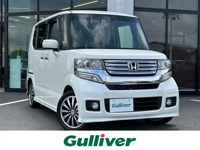 ホンダ Ｎ ＢＯＸ カスタム G ターボSSパッケージ 栃木県 2015(平27)年 7.2万km プレミアムホワイトパール CTBA/社外メモリナビ/フルセグTV/DVD/AUX/バックカメラ/ETC/クルーズコントロール/両側パワースライドドア/スマートキー/プッシュスタート/ステアリングリモコン/パドルシフト/HIDオートライト/フォグランプ/サイド/カーテンエアバッグ/純正フロアマット/純正15インチAW