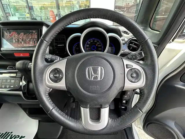 ホンダ Ｎ ＢＯＸ カスタム G ターボSSパッケージ 栃木県 2015(平27)年 7.2万km プレミアムホワイトパール CTBA/社外メモリナビ/フルセグTV/DVD/AUX/バックカメラ/ETC/クルーズコントロール/両側パワースライドドア/スマートキー/プッシュスタート/ステアリングリモコン/パドルシフト/HIDオートライト/フォグランプ/サイド/カーテンエアバッグ/純正フロアマット/純正15インチAW