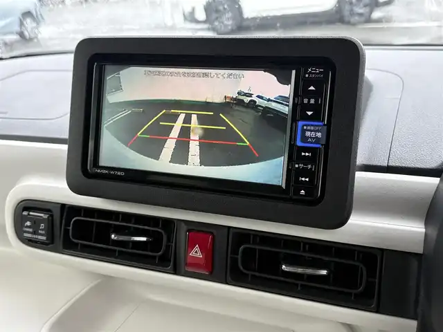 ダイハツ ムーヴ キャンバス ストライプス G 徳島県 2022(令4)年 1.2万km シャイニングホワイトパール/アプリコットピンクメタリック 純正ナビ　NMZK-W72D/（AM/FM/BT/TV/DISC/iPod）/フルセグテレビ/バックカメラ/純正前後ドライブレコーダー/前席シートヒーター/電動パーキング/両側パワースライドドア/ホットカップホルダー/ブレーキホールド機能/ドアバイザー/純正フロアマット/プッシュスタート/スマートキー/衝突被害軽減システム/LEDヘッドライト