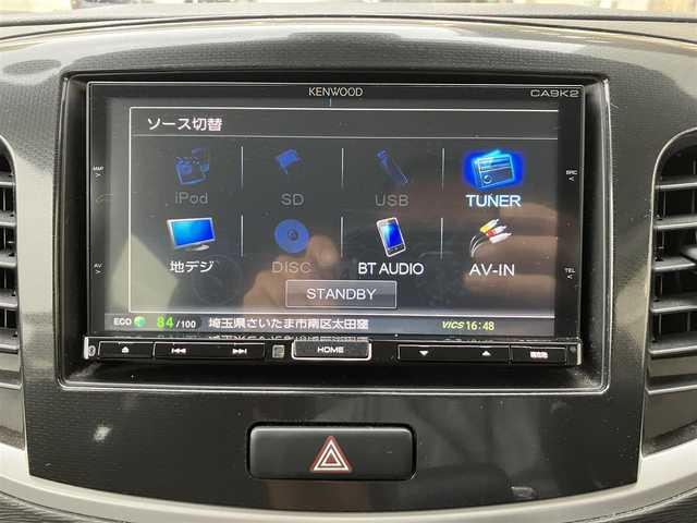 マツダ フレア カスタムスタイル XS 埼玉県 2013(平25)年 1.3万km フェニックスレッドP ワンオーナー/バックカメラ/前後コーナーセンサー/社外ナビ・オーディオ（KENWOOD）/（地デジTV/BT/CD/DVD/FM/AM）/衝突被害軽減ブレーキ/アイドリングストップ/オートライト/フォグライト/プッシュスタート/電動格納ミラー/スマートキー（スペアキーあり）/車両取説、ナビ取説あり/純正フロアマット