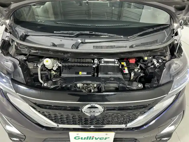 日産 ルークス ハイウェイスター Gターボ 佐賀県 2021(令3)年 2.6万km アメジストパープル 純正9型ナビTV/MM320D-L/CD/DVD/MSV/Bluetooth/フルセグTV/禁煙車/エマージェンシーブレーキ/純正LEDオートライト/純正LEDフォグ/純正セキュリティアラーム/純正エアロ/純正ルーフエンドスポイラー/純正15インチアルミ/純正フロアマット/ハンズフリー左側電動スライドドア/アラウンドビューモニター/クリアランスソナー/リアサーキュレーター（プラズマクラスター）/オートエアコン/本革巻ハンドル/ウインカードアミラー/ETC/インテリジェントキー/プッシュエンジンスタート/新車時保証書/取扱い説明書