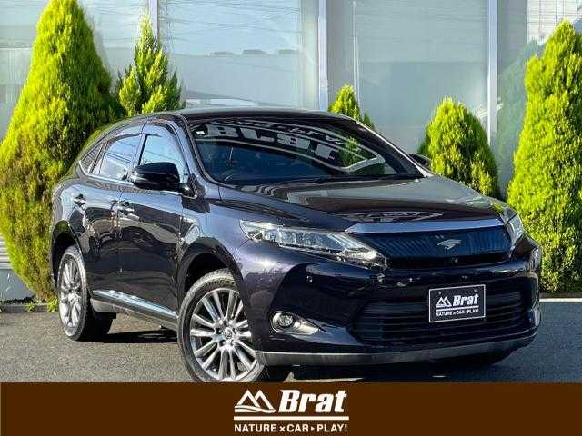 トヨタ ハリアー ハイブリッド プレミアム アドバンスドP 岩手県 2014(平26)年 5.7万km スパークリングブラックパールクリスタルシャイン 純正ナビ　Ｂｌｕｅｔｏｏｔｈ／ＣＤ／ＤＶＤ／フルセグＴＶ　/バックカメラ　/アラウンドビューモニター　/置くだけ充電　/レーダークルーズコントロール　/パワーバックドア　/ＪＢＬサウンド　/４ＷＤ　/前方ドラレコ/GPSレーダー/レーンキープアシスト/運転席パワーシート