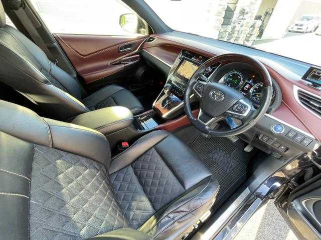 トヨタ ハリアー ハイブリッド プレミアム アドバンスドP 岩手県 2014(平26)年 5.7万km スパークリングブラックパールクリスタルシャイン 純正ナビ　Ｂｌｕｅｔｏｏｔｈ／ＣＤ／ＤＶＤ／フルセグＴＶ　/バックカメラ　/アラウンドビューモニター　/置くだけ充電　/レーダークルーズコントロール　/パワーバックドア　/ＪＢＬサウンド　/４ＷＤ　/前方ドラレコ/GPSレーダー/レーンキープアシスト/運転席パワーシート