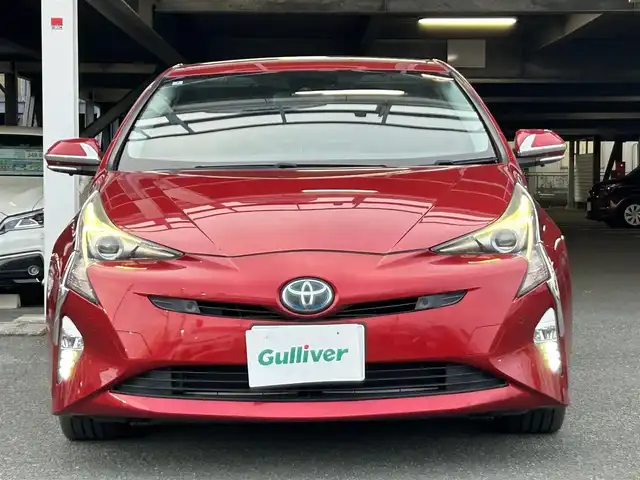 トヨタ プリウス A ツーリングセレクション 静岡県 2016(平28)年 8.5万km エモーショナルレッド 純正SD９インチナビ/Bluetooth/CD/DVD/USB/AUX/HDMI/ETC/バックカメラ/フルセグ/パーキングアシスト/シートヒーターD＋N/クルーズコントロール追従有/モデリスタホイール/AC100V/フロントフォグランプ/ヘッドアップディスプレイ