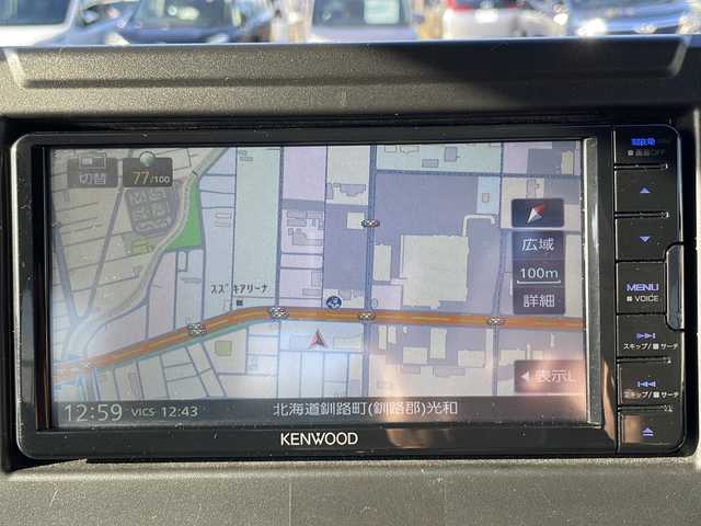 スズキ ジムニー シエラ JC 道東・釧路十勝 2024(令6)年 4.4万km ブルーイッシュブラックパール3 4WD/社外メモリナビ　/(AM/FM/フルセグTV/ＤＶＤ再生/Ｂｌｕｅｔｏｏｔｈ接続)　/前方ドライブレコーダー　/ＥＴＣ　/バックカメラ　/前席シートヒーター　/クルーズコントロール　/リアコーナーセンサー　/レーンアシスト　/デュアルセンサーブレーキサポート/横滑り防止装置/アイドリングストップ　/スマートキー/プッシュスタート/純正LEDヘッドライト/純正15インチアルミホイール/社外フロアマット