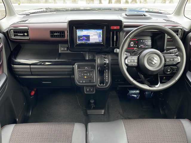 スズキ スペーシア カスタム HYBRID XS 山口県 2025(令7)年 1.3万km ブルーイッシュブラックパール3 社外メモリナビ【MDV-D310】/・ワンセグテレビ/・Bluetooth/・AM/FM/CD/DVD/・AUX/・USB／iPod/・SMART USEN/バックカメラ/ドライブレコーダー/両側パワースライドドア/スマートキー/プッシュスタート/電動パーキングブレーキ/ヘッドアップディスプレイ/シートヒーター（運転席＋助手席）/ステアリングヒーター/シガーソケット/USB入力端子×２/サーキュレーター/デュアルセンサーブレーキサポートII/・誤発進抑制機能/・後方誤発進抑制機能/・低速時ブレーキサポート/・パーキングセンサー/・車線逸脱警報機能/・車線逸脱抑制機能/・ふらつき警報機能/・発進お知らせ機能/・標識認識機能/・ヘッドアップディスプレイ/・アダプティブクルーズコントロール/・車線維持支援機能/純正15インチAW