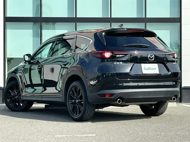 マツダ ＣＸ－８ 25S ブラックトーンED 和歌山県 2021(令3)年 3.6万km ジェットブラックマイカ 【純正12.3インチナビ/全方位カメラ/衝突軽減ブレーキ/レーダークルコン/前後コーナーセンサー/ブラインドスポットモニター/オートライト/ETC/ヘッドアップディスプレイ/電動リアゲート/シートヒーター/パワーシート/ステアリングヒーター/ステアリングリモコン/オートホールド/ドアバイザー/プッシュスタート
