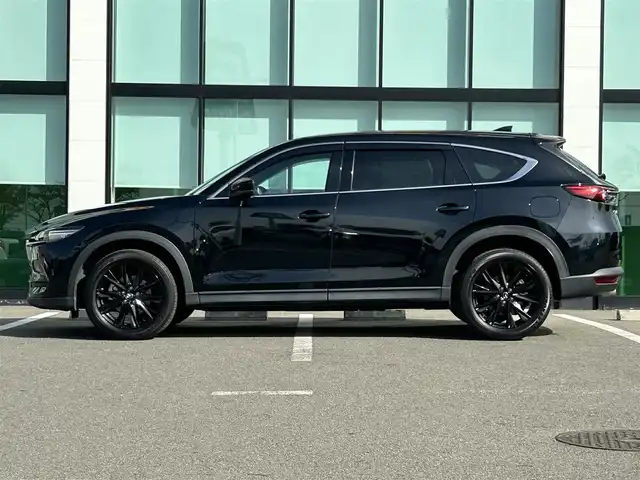 マツダ ＣＸ－８ 25S ブラックトーンED 和歌山県 2021(令3)年 3.6万km ジェットブラックマイカ 【純正12.3インチナビ/全方位カメラ/衝突軽減ブレーキ/レーダークルコン/前後コーナーセンサー/ブラインドスポットモニター/オートライト/ETC/ヘッドアップディスプレイ/電動リアゲート/シートヒーター/パワーシート/ステアリングヒーター/ステアリングリモコン/オートホールド/ドアバイザー/プッシュスタート