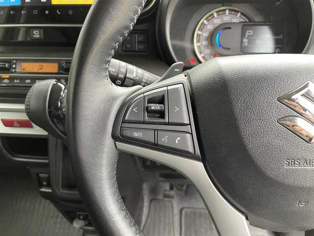 スズキ スペーシア ギア HYBRID XZターボ 滋賀県 2022(令4)年 3.2万km クールカーキパールメタリック/ガンメタリック2トーン 純正9型ナビ/【Bluetooth/USB/AppleCarPlay/AndroidoAuto/フルセグTV】/全方位カメラ/パドルシフト/シートヒーター/追従クルーズコントロール/ステアリングリモコン/スマートキー/純正１４AW/ルーフレール/ビルトインETC