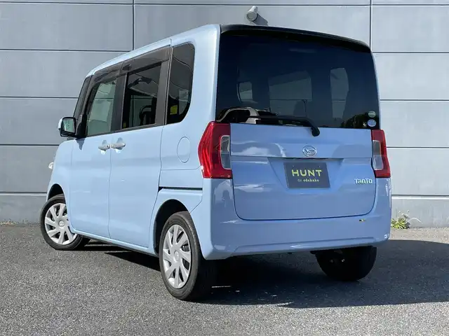 ダイハツ タント X SA Ⅲ 千葉県 2017(平29)年 5.9万km シルキーブルーP 衝突軽減ブレーキ/純正７インチナビ/フルセグＴＶ/Ｂｌｕｅｔｏｏｔｈ/片側パワースライドドア/シートヒーター/ハロゲンヘッドライト/オートライト/アイドリングストップ/プッシュスタート