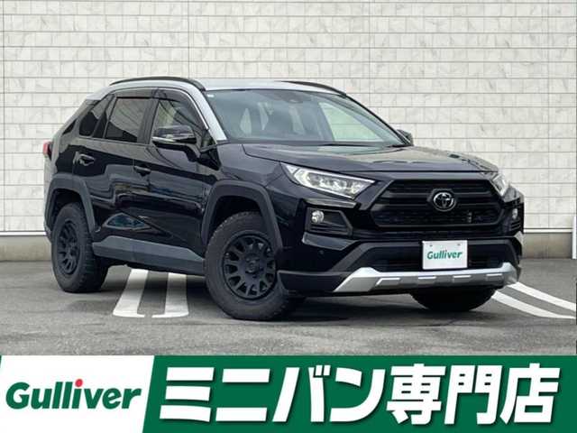 トヨタ ＲＡＶ４ アドベンチャー 福岡県 2019(令1)年 6万km アッシュグレーメタリック/アティチュードブラックマイカ 2トーン 社外9型SDナビ(フルセグTV/CD/DVD/BT)/バックカメラ/ブラインドスポット/オートホールド/コーナーセンサー/電動リア/ドラレコ/クルコン/ETC/USB/ダウンヒル/純正フロアマット/純正LED/スペアキー/プッシュスタート/スマートキー