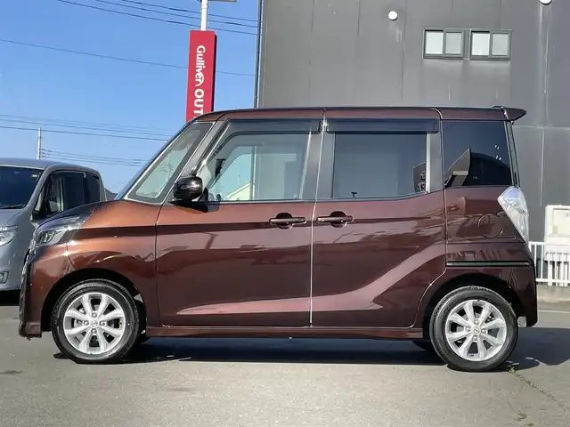 日産 デイズ ルークス ハイウェイスター Xターボ 群馬県 2018(平30)年 6.8万km モカブラウンP ナビ　/フルセグ・Ｂｌｕｅｔｏｏｔｈ・CD・DVD　/全周囲カメラ　/片側パワースライドドア　/衝突軽減ブレーキ　/ＥＴＣ　/アイドリングストップ　/純正フロアマット　/ステアリングスイッチ　/ＬＥＤライト　/オートライト　/純正マット