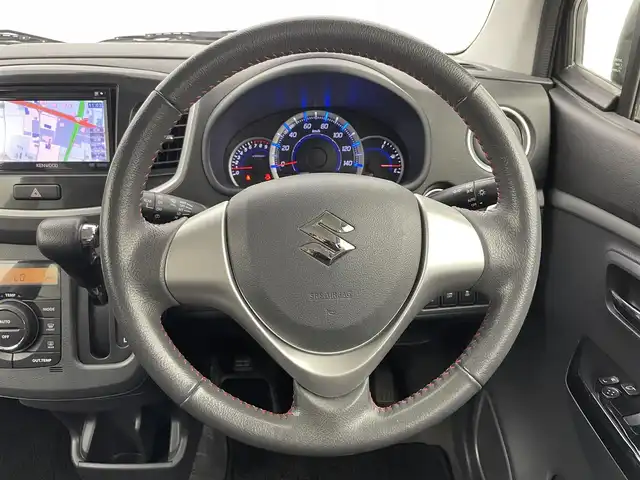 スズキ ワゴンＲ 20周年記念車 富山県 2014(平26)年 1.2万km パールホワイト 社外ナビ（AM/FM/DVD/ワンセグ）/D席シートヒーター/衝突被害軽減システム/横滑り防止装置/アイドリングストップ/オートキセノンライト/純正アルミホイール/社外フロアマット/革巻きステアリング/ステアリングスイッチ/スマートキー/スペアキー