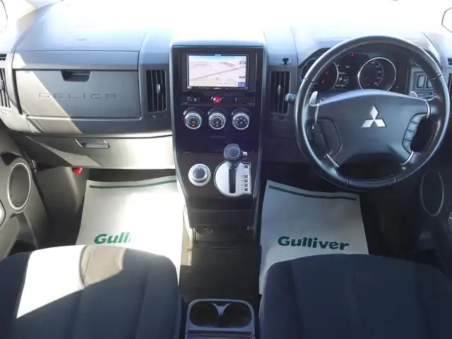 三菱 デリカＤ：５ D－Power package 山形県 2017(平29)年 7.2万km ウォームホワイトパール 4WD/メモリナビ/　　【CD ワンセグ USB】/バックカメラ/両側パワースライドドア/クルーズコントロール/HIDオートヘッドライト/シートヒーター/パドルシフト/IC付ターボ/電動格納ウィンカーミラー/フォグランプ/フロアマット/ドアバイザ―/スマートキー/ETC