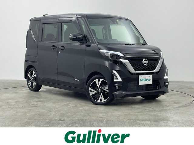 日産 ルークス HWS Gターボ プロパイロットED 群馬県 2021(令3)年 1.7万km ブラック 禁煙車 純正7インチワイドナビ アラウンドビューモニター プロパイロット　シートヒーター  前後ドライブレコーダー 純正アルミホイール ビルトインETC 両側パワースライド 純正フロアマット アイドリングストップ