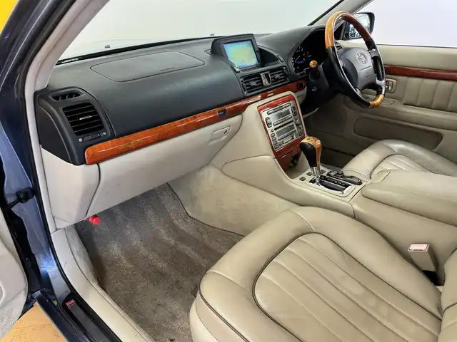 トヨタ オリジン 群馬県 2001(平13)年 8.2万km 瑞雲デミュアーブルーマイカメタリックモリブデン 純正メモリナビ/・DVD/CD/FM/AM/ETC/ベージュレザーシート/前席パワーシート/前席シートヒーター/シートメモリー/ウッドコンビステアリング/クルーズコントロール/純正15インチAW/専用アルミ車載/純正フロアマット/オートライト/フォグランプ/電動格納ウィンカーミラー/横滑り防止機能