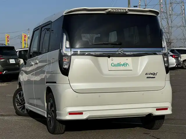 スズキ ソリオ バンディット HV MV 道央・札幌 2024(令6)年 1.5万km ピュアホワイトP ４WD/社外メモリーナビ/AM/FM/BT/スズキセーフティサポート/衝突被害軽減ブレーキ/横滑り防止装置/レーダークルーズコントロール/レーンキープアシスト/クリアランスソナー/バックカメラ/ETC/ドライブレコーダー/アイドリングストップ/両側パワースライドドア/前席シートヒーター/革巻きステアリング/ステアリングリモコン/プッシュスタート/スマートキー/LEDヘッドライト/オートライト/オートマチックハイビーム/フォグランプ/電動格納ミラー/ヒーテッドドアミラー/ウィンカーミラー/社外フロアマット/スペアキー