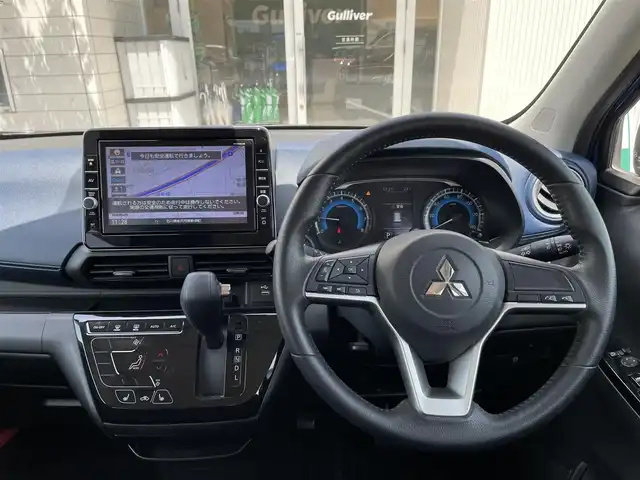 三菱 ｅＫクロス G 石川県 2020(令2)年 3.5万km ライトニングブルーマイカ ワンオーナー/純正9型ナビ/フルセグTV/LEDヘッドライト/ドライブレコーダー/インテリキー/プッシュスタート/レーダーブレーキ/シートヒーター/純正アルミホイール/電動ミラー/オートライト/オートエアコン