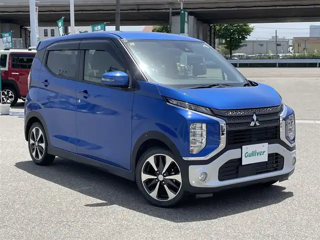 三菱 ｅＫクロス G 石川県 2020(令2)年 3.5万km ライトニングブルーマイカ ワンオーナー/純正9型ナビ/フルセグTV/LEDヘッドライト/ドライブレコーダー/インテリキー/プッシュスタート/レーダーブレーキ/シートヒーター/純正アルミホイール/電動ミラー/オートライト/オートエアコン