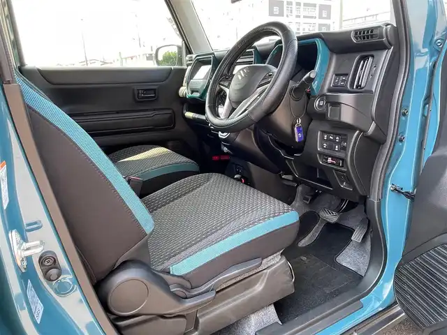 スズキ ハスラー HYBRID G 島根県 2023(令5)年 1.7万km デニムブルー ガンメタリック 2トーン 社外ディスプレイオーディオ　/Ｂｌｕｅｔｏｏｔｈ接続　/前方ドライブレコーダー/ビルトインＥＴＣ　/前席シートヒーター　/アダプティブクルーズコントロール　/ダウンヒルアシストコントール/衝突軽減ブレーキ /レーンアシスト　/リアコーナーセンサー　/横滑り防止装置/アイドリングストップ/スマートキー/プッシュスタート/純正15インチアルミホイール/純正フロアマット