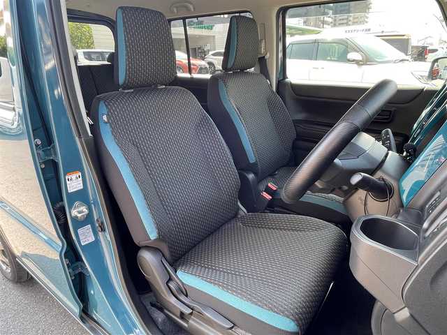 スズキ ハスラー HYBRID G 福井県 2023(令5)年 1.7万km デニムブルー ガンメタリック 2トーン 社外ディスプレイオーディオ　/Ｂｌｕｅｔｏｏｔｈ接続　/前方ドライブレコーダー/ビルトインＥＴＣ　/前席シートヒーター　/アダプティブクルーズコントロール　/ダウンヒルアシストコントール/衝突軽減ブレーキ /レーンアシスト　/リアコーナーセンサー　/横滑り防止装置/アイドリングストップ/スマートキー/プッシュスタート/純正15インチアルミホイール/純正フロアマット