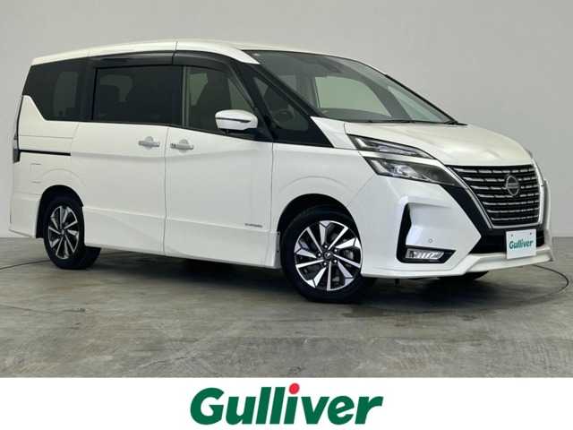 日産 セレナ ハイウェイスター V 群馬県 2020(令2)年 3.9万km ブリリアントホワイトパール 禁煙車/衝突軽減/純正１０インチナビ/純正フリップダウンモニター/全方位カメラ/両側パワースライドドア/プロパイロット/パーキングアシスト/前方ドライブレコーダー/LEDオートヘッド/純正１６インチアルミホイール/ハンズフリースライドドア