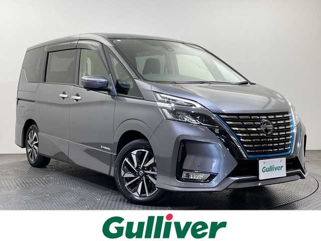 日産 セレナ e－パワー ハイウェイスター V 愛媛県 2021(令3)年 2.1万km ダークメタルグレー １０型ナビ/フルセグ／Ｂｌｕｅｔｏｏｔｈ／ＵＳＢ/全方位カメラ/１１型後席モニター/ＥＴＣ/前方ドライブレコーダ－/レーダークルーズコントロール/両側パワースライドドア/ブラインドスポットモニター/前後コーナーセンサー/レーンキープアシスト/衝突軽減ブレーキ/デジタルインナーミラー