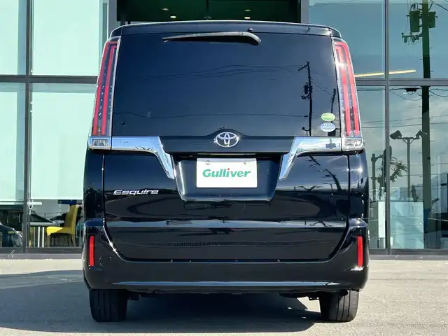 トヨタ エスクァイア Gi プレミアムパッケージ 愛媛県 2018(平30)年 7.9万km ブラック ALPINEビックX11型ナビ(Bluetooth/フルセグTV)/ALPINEフリップダウンモニター/バックカメラ/両側パワースライドドア/茶色ハーフレザーシート/シートヒーター/トヨタセーフティセンス/衝突被害軽減装置/車線逸脱防止装置/クルーズコントロール/LEDヘッドライト/オートライト/オートマチックハイビーム/ステアリングヒーター/ステアリングリモコン/HDMI入力端子/アイドリングストップ/現状サマー(純正AW)(195/65/R15)/YOKOHAMA BluEarth-ES ES32/禁煙車