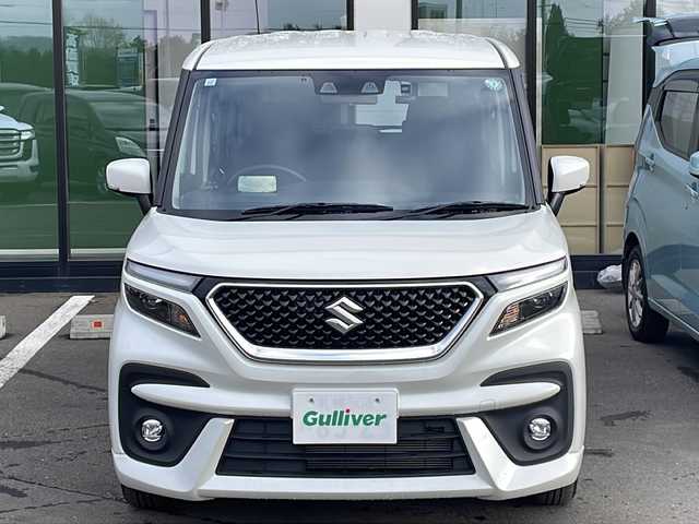 スズキ ソリオ バンディット HV MV 道東・釧路十勝 2024(令6)年 1.5万km ピュアホワイトP ・４WD/・社外SDナビ/（BT・ラジオ）/・バックカメラ/・両側パワースライドドア/・レーダークルーズコントロール/・スズキセーフティサポート/・ドライブレコーダー/・アイドリングストップ/・前席シートヒーター/・横滑り防止装置/・前後コーナーセンサー/・LEDヘッドライト/・レーンキープアシスト/・衝突被害軽減ブレーキ/・保証書/・取扱説明書