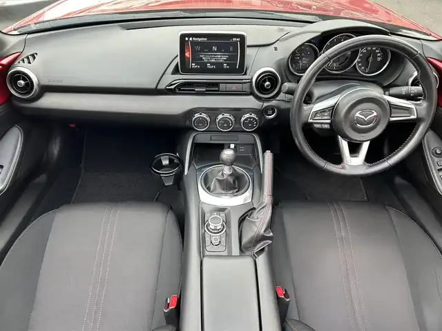 マツダ ロードスター S スペシャルパッケージ 島根県 2015(平27)年 4.6万km ソウルレッドプレミアムメタリック ワンオーナー　/純正ＳＤナビ　/フルセグＴＶ　/ＤＶＤ再生　/Ｂｌｕｅｔｏｏｔｈ接続　/バックカメラ　/ＥＴＣ　/横滑り防止装置　/スマートキー　/プッシュスタート　/純正ＬＥＤヘッドライト　/社外１６インチアルミホイール（RAYS）　/純正フロアマット/保証書・取扱説明書/スペアキー1本