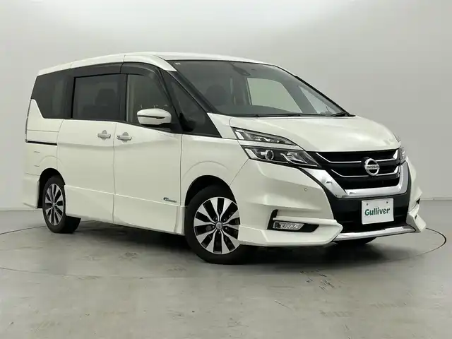 日産 セレナ ハイウェイスター プロパイロットED 群馬県 2017(平29)年 2.9万km ブリリアントホワイトパール アルパイン後席用フリップダウンモニター　プロパイロット　社外8インチナビ（CD/DVD/Bluetooth/フルセグ/SD）　　バックカメラ　ETC　両側パワースライドドア　エマージェンシーブレーキ　車線逸脱警報　電動パーキングブレーキ　前席シートヒーター　純正エンジンスターター　LEDヘッドライト　純正16インチアルミホイール