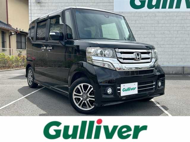 ホンダ Ｎ ＢＯＸ カスタム G Lパッケージ 静岡県 2017(平29)年 5.4万km クリスタルブラックパール ワンオーナー/純正ナビ/　フルセグTV/　CD/　DVD/　USB/　Bluetooth/　iPOD/　AUX/バックカメラ/衝突被害軽減システム/片側パワースライドドア/AAC/ETC/プッシュスタート/スマートキー/LEDライト/ドアバイザー/純正14インチアルミホイール/横滑り防止装置/チップアップシート/純正マット/ドアバイザー/保証書/取扱説明書/アイドリングストップ/ABS/コーナーセンサー/オートライト/W＆サイドエアバッグ/カーテンエアバッグ