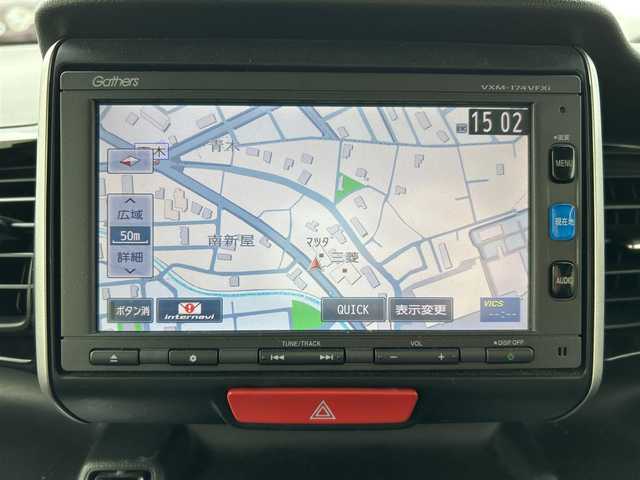 ホンダ Ｎ ＢＯＸ カスタム G Lパッケージ 静岡県 2017(平29)年 5.4万km クリスタルブラックパール ワンオーナー/純正ナビ/　フルセグTV/　CD/　DVD/　USB/　Bluetooth/　iPOD/　AUX/バックカメラ/衝突被害軽減システム/片側パワースライドドア/AAC/ETC/プッシュスタート/スマートキー/LEDライト/ドアバイザー/純正14インチアルミホイール/横滑り防止装置/チップアップシート/純正マット/ドアバイザー/保証書/取扱説明書/アイドリングストップ/ABS/コーナーセンサー/オートライト/W＆サイドエアバッグ/カーテンエアバッグ