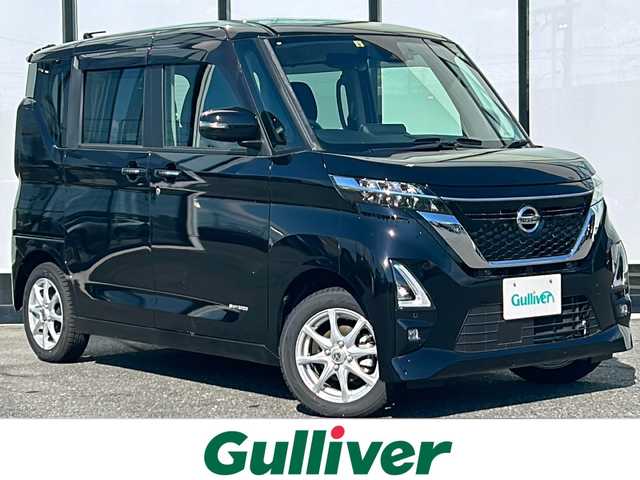 日産 ルークス ハイウェイスター X 山形県 2022(令4)年 0.6万km ブラック 登録時5933km/4WD/純正メモリーナビ/（CD/DVD/フルセグ)/インテリジェントアラウンドビューモニター/パワースライドドア/先進安全装備/・インテリジェントエマージェンシーブレーキ/・踏み間違え防止アシスト/・車線逸脱防止支援システム/・ふらつき警報/・標識認識機能/・ハイビームアシスト/LEDオートライト/快適パック/ステアリングスイッチ/シートヒーター/スマートキー/純正アルミホイール積込み/サマータイヤ車載溝6ミリ/純正フロアマット